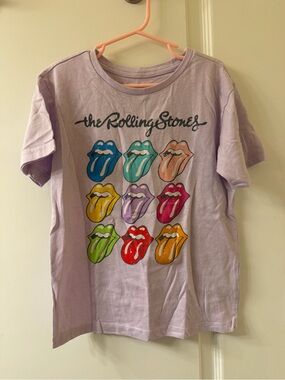 Bravado Lavender Kids Short Sleeve Band Tee with Multicolor Tongues
